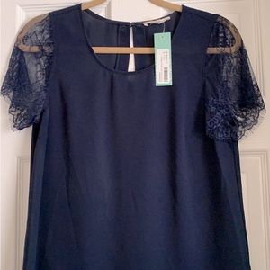 NWT 41Hawthorn lace sleeve blouse